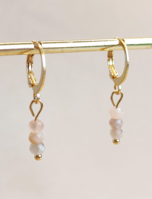 fijne zonnesteen oorbellen hoops goud