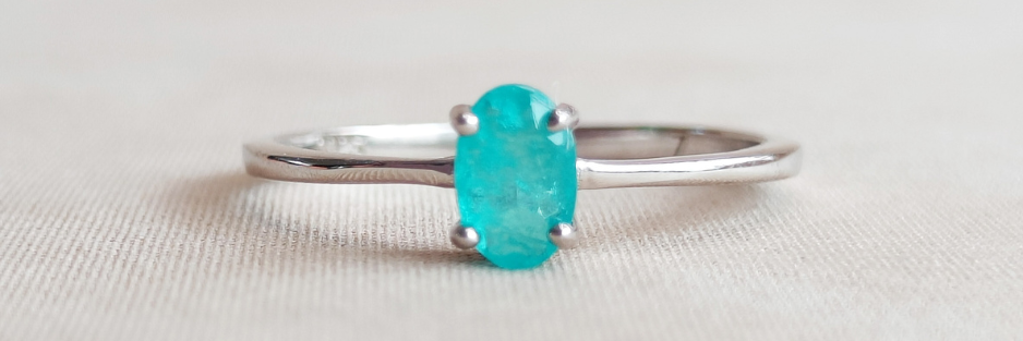 925 sterling zilver toermalijn ring