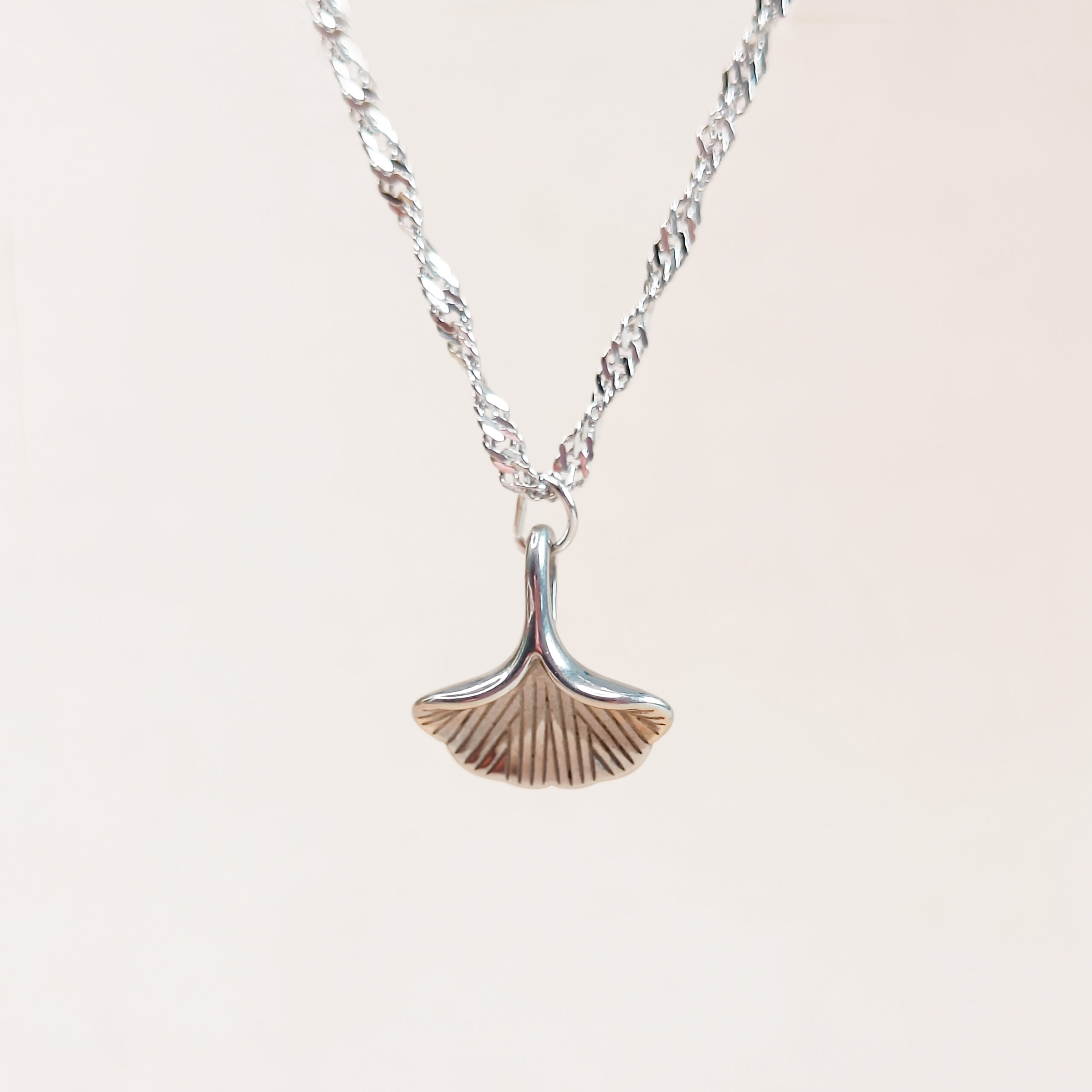 ginkgo ketting zilver