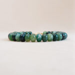 donkergroene kralenarmband