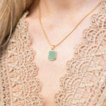 medaillon ketting jade