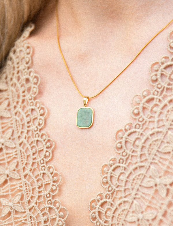 medaillon ketting jade