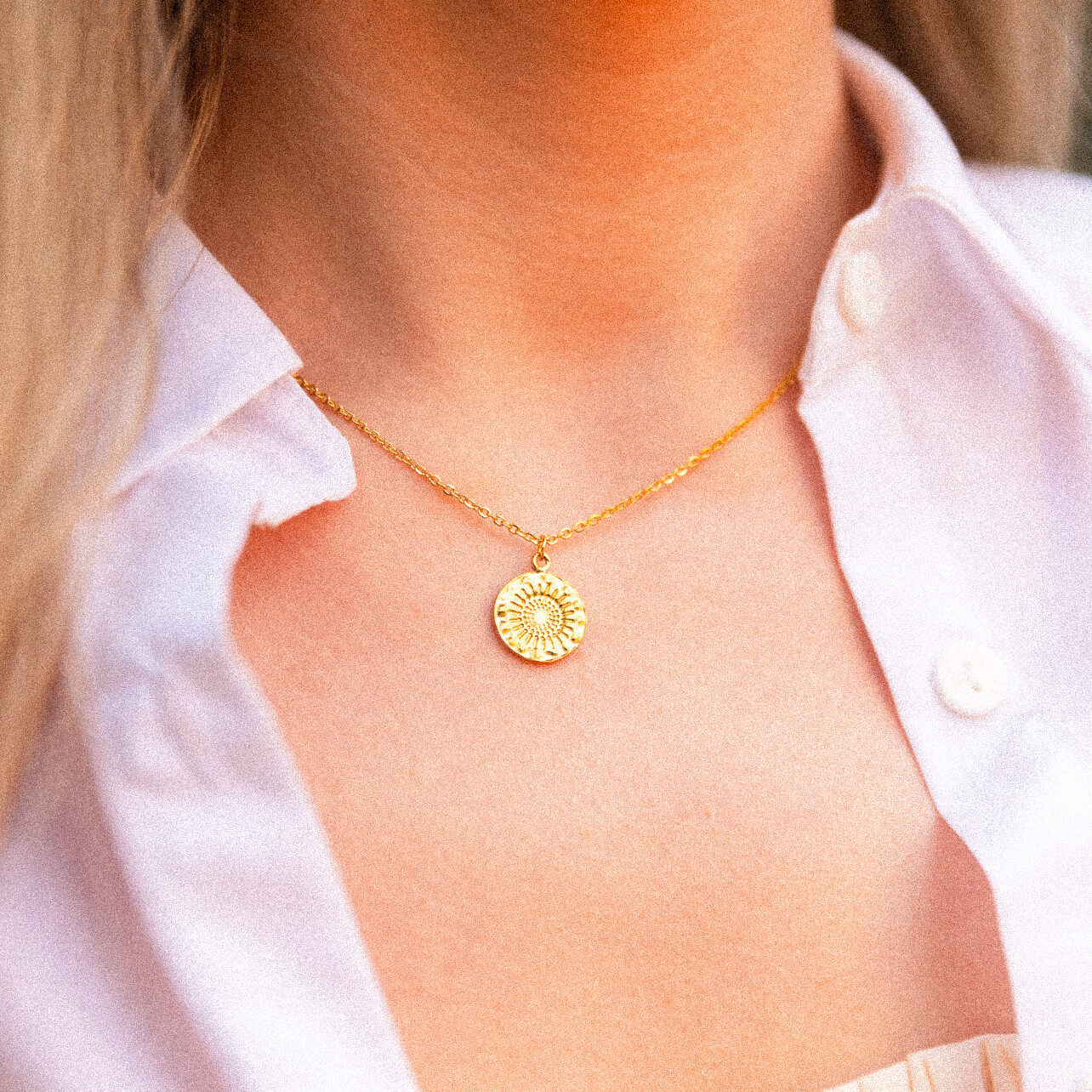 ketting ronde hanger goud