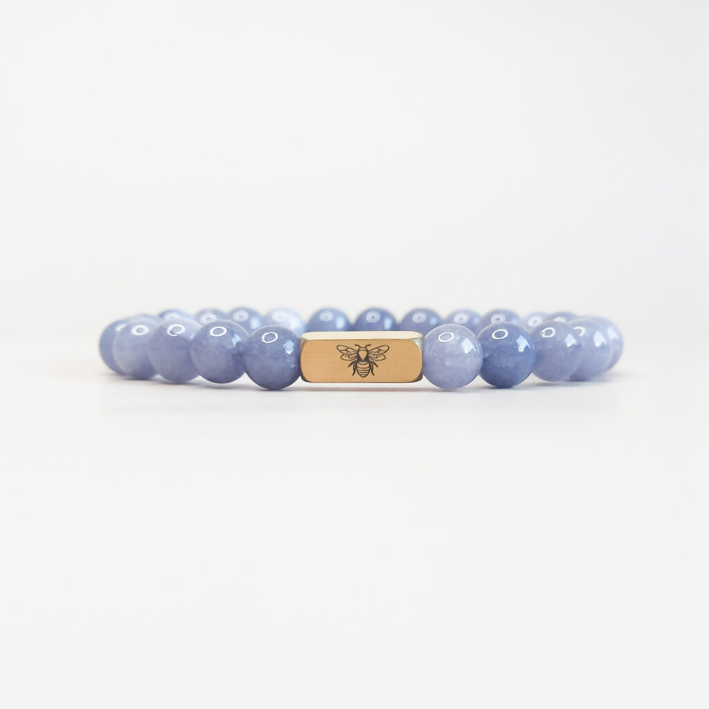 lichtblauwe herenarmband