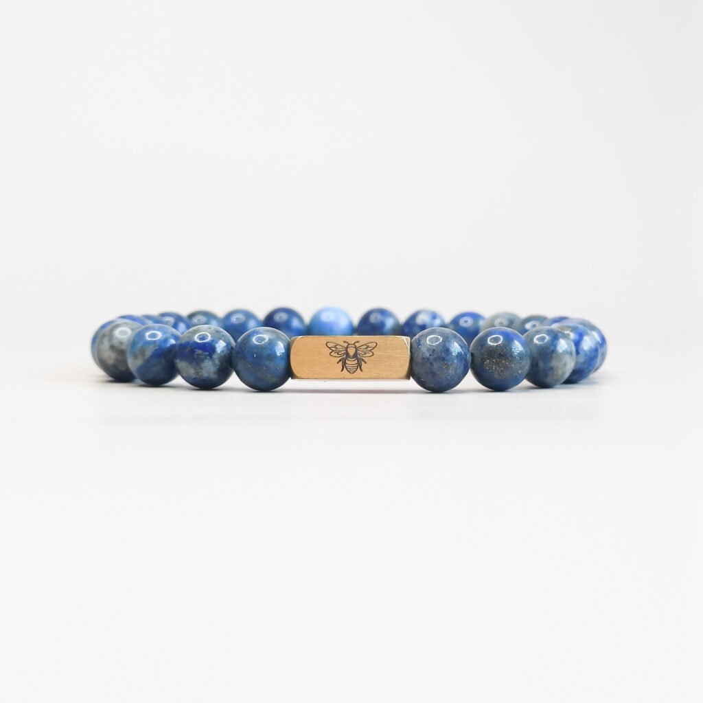 blauwe herenarmband