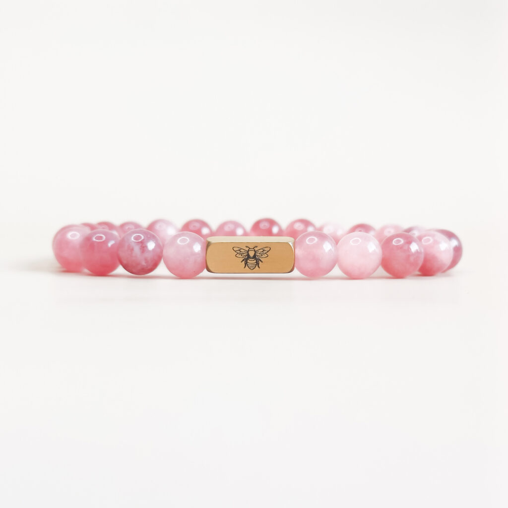 Roze herenarmband