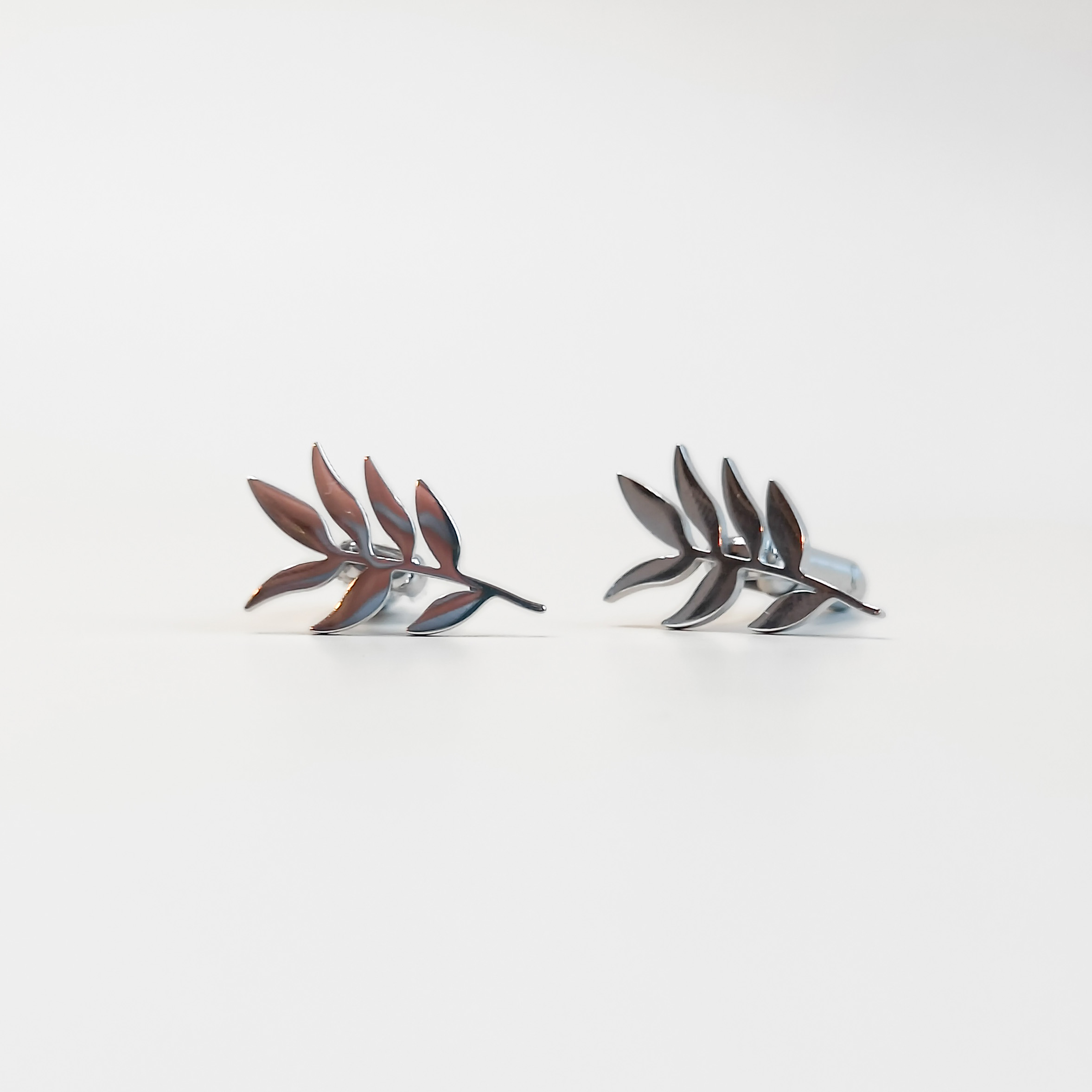 manchetknopen zilver blad