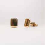 schild manchetknopen goud | klassieke manchetknopen verguld