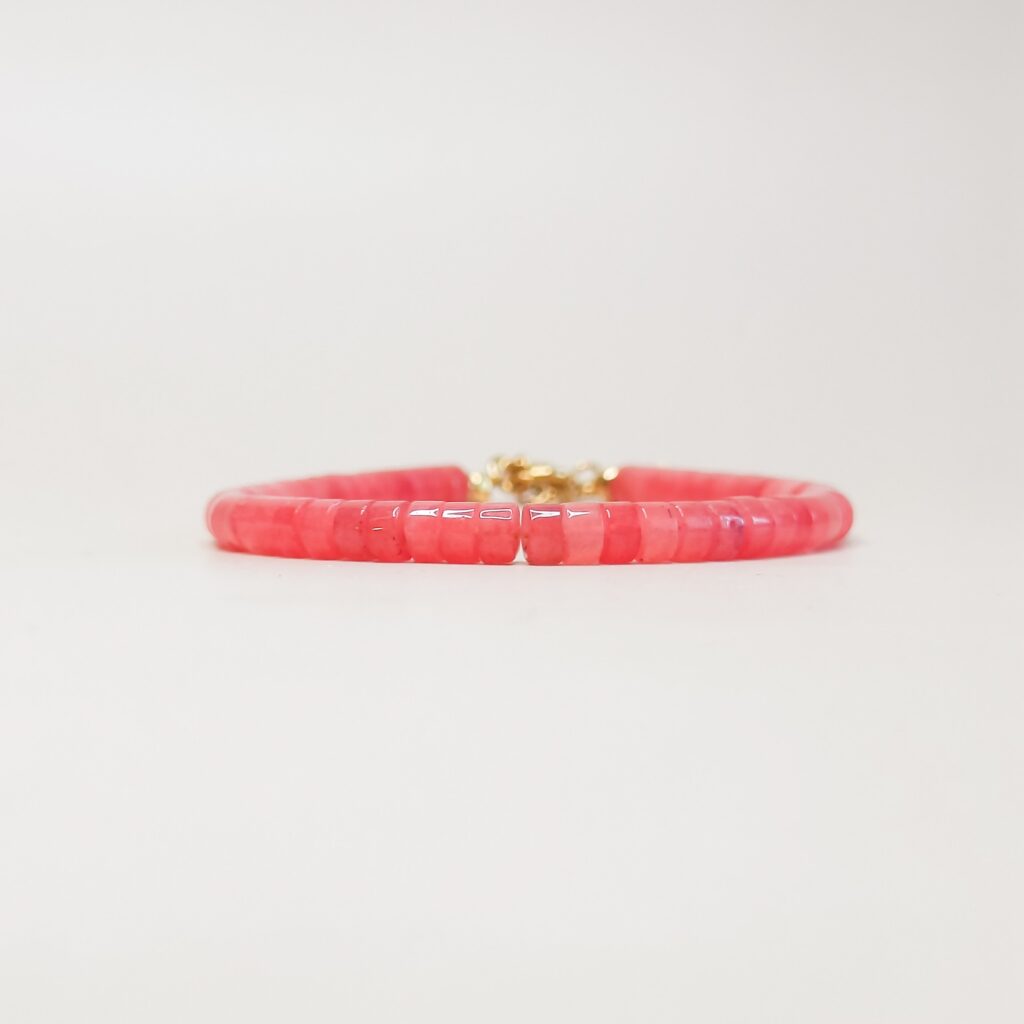 Tenue Armband | Roze Chalcedoon