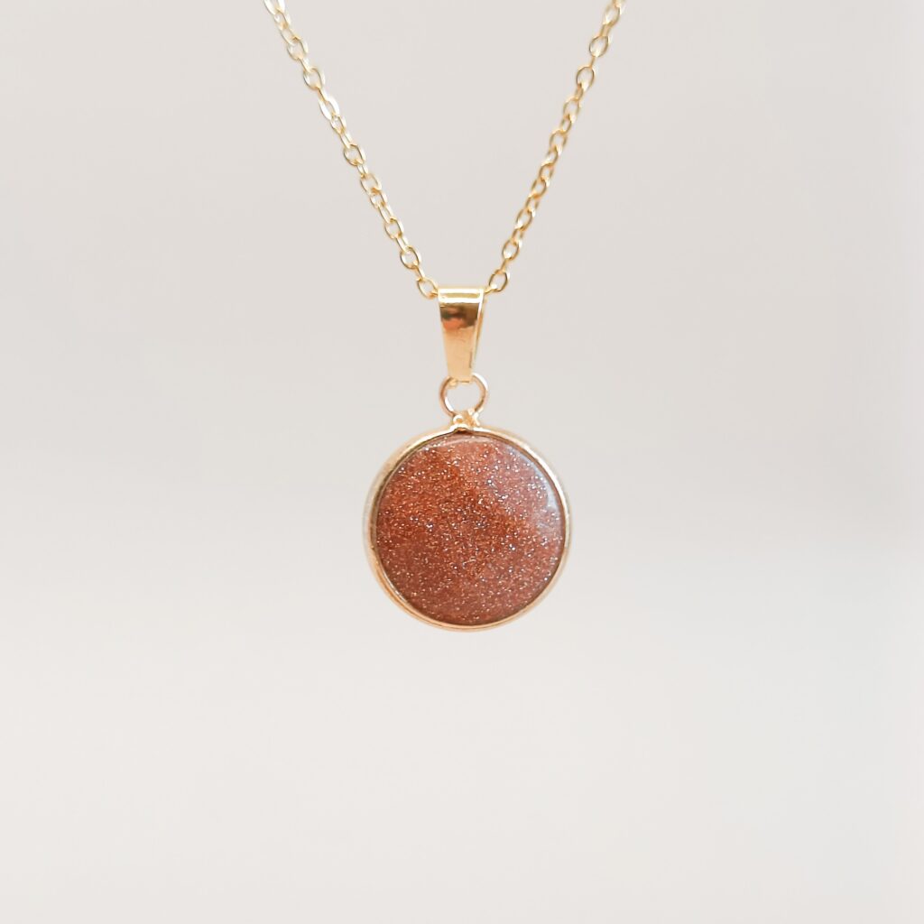 Disc Ketting | Goudsteen