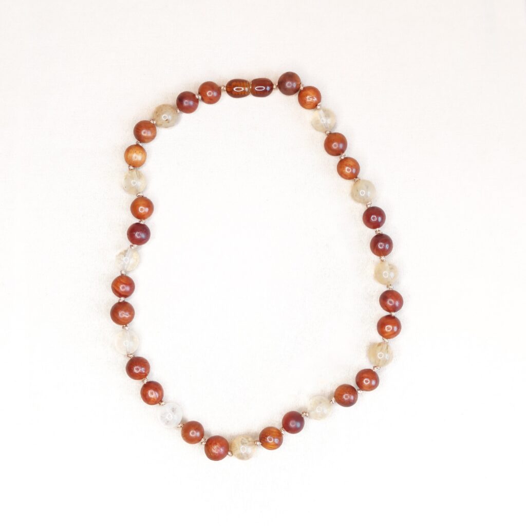 Geknoopte Houten Kinderketting | Citrien