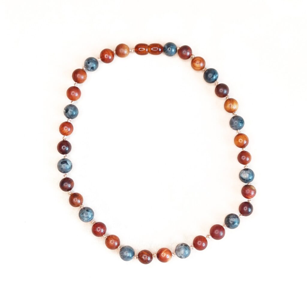 Geknoopte Houten Kinderketting | Labradoriet