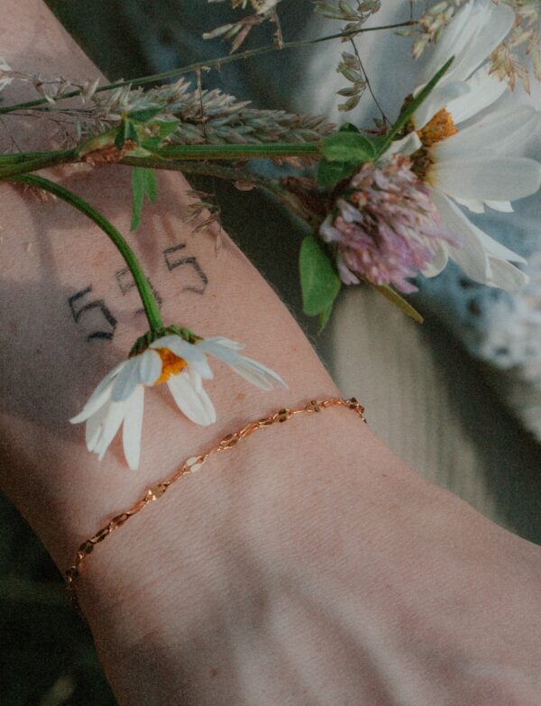 Wave Schakelarmband | Goud