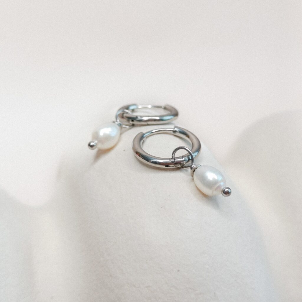 Parel Hoops | Zilver