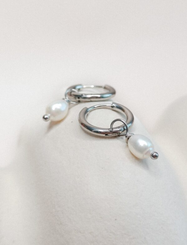 Parel Hoops | Zilver