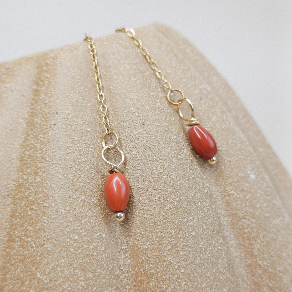 Mini Ovalis Threader | Rode Jaspis