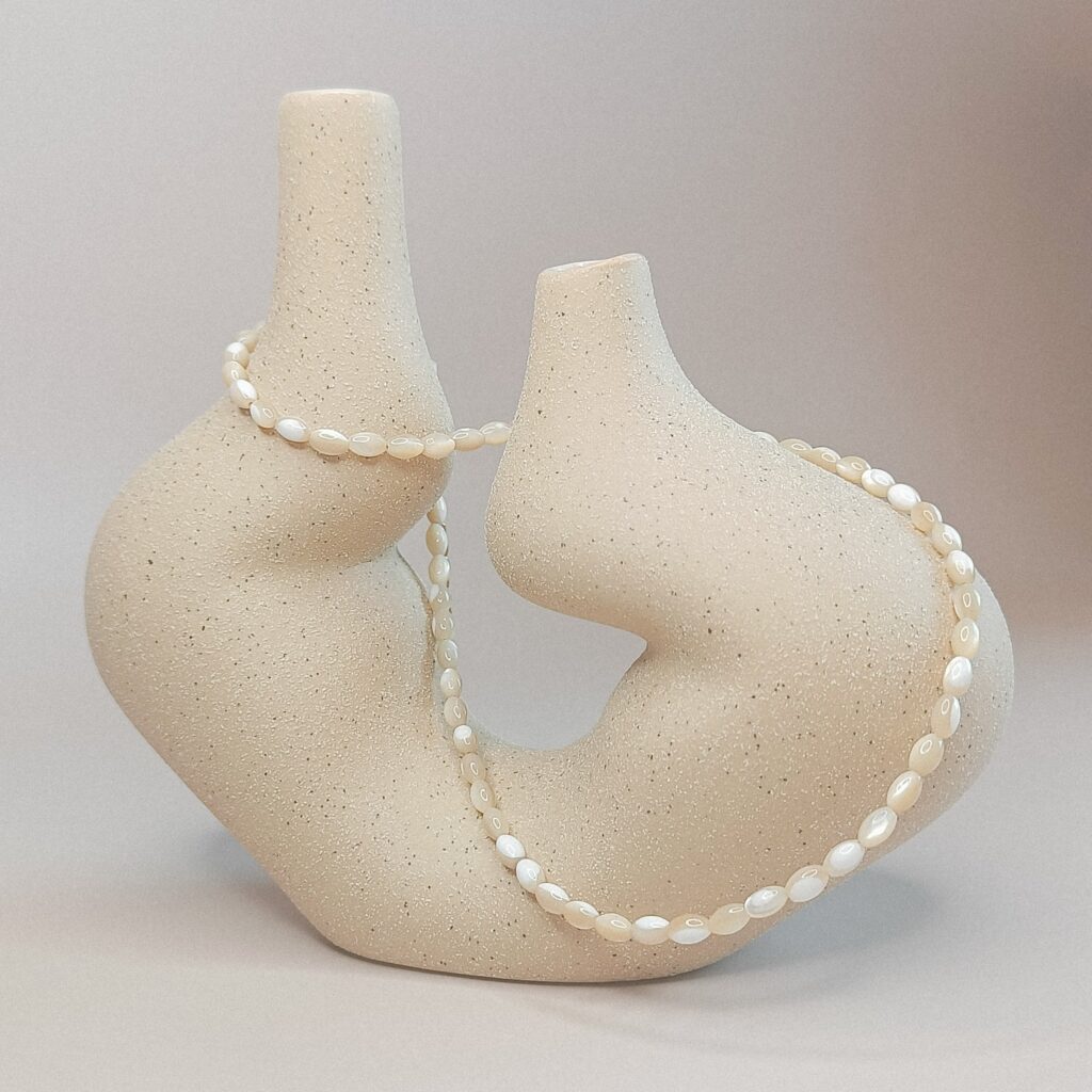 Mini Ovalis Ketting | Mother of Pearl