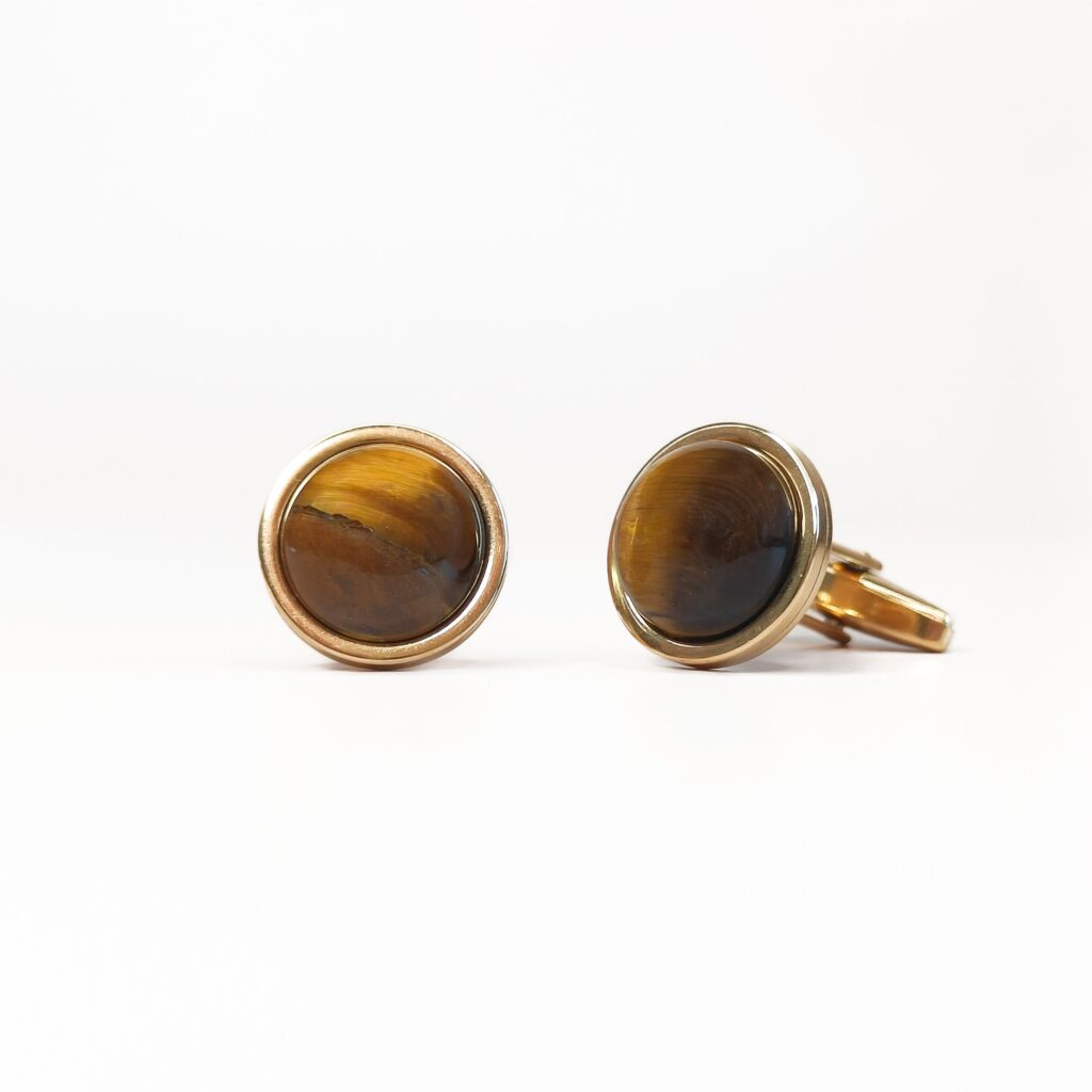 Tijgeroog Manchetknopen Goud
