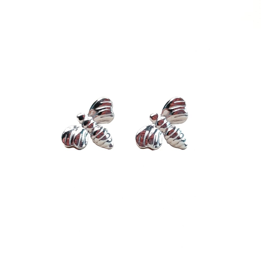 Bee Studs | Zilver