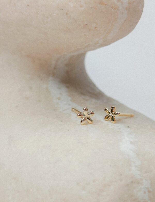 Minimal Flower Studs | Goud Vermeil