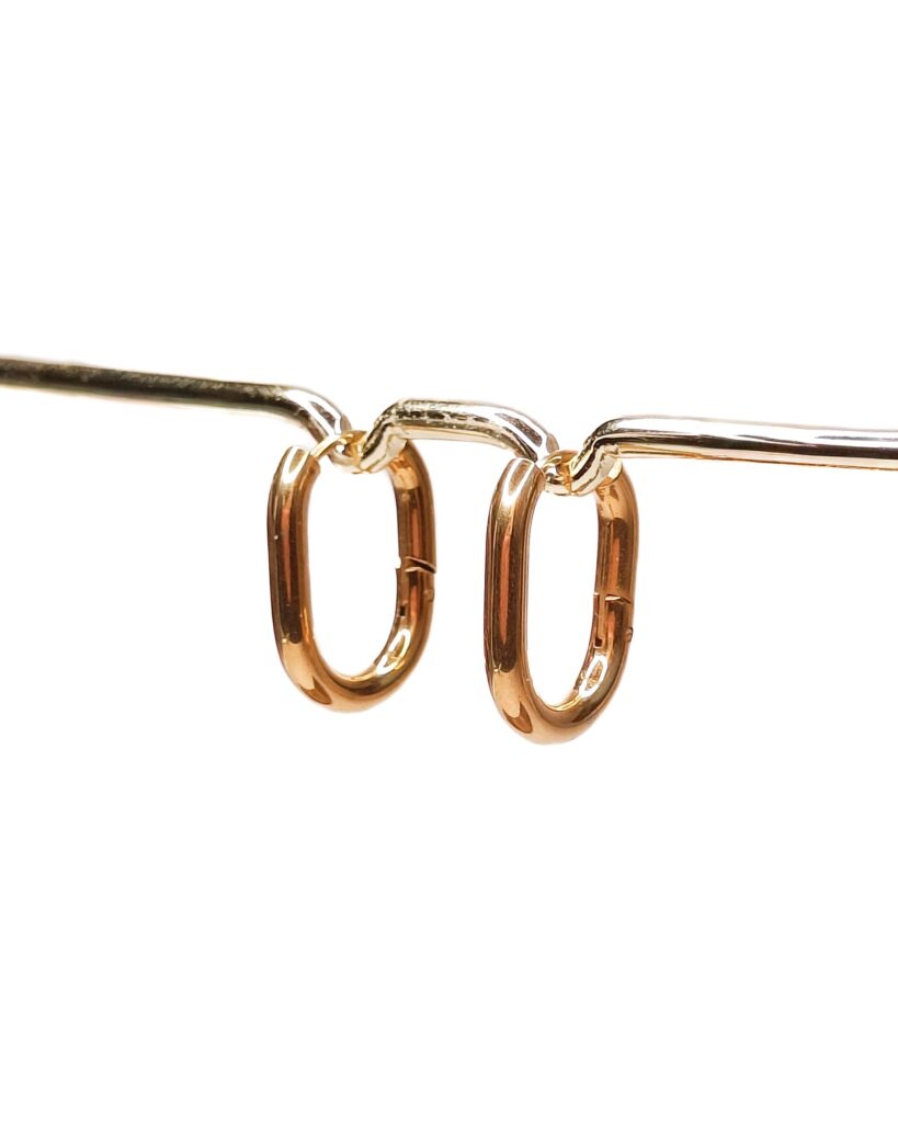 Thick Capsule Hoops | Goud