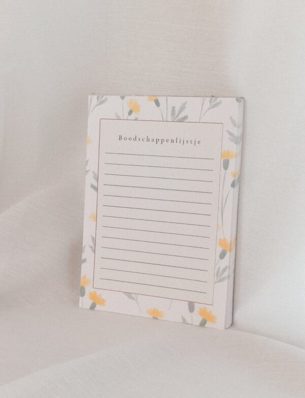 Notitieblok Boodschappen | Organic Flowers