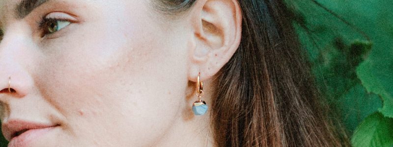 Dot Hoops | Aquamarijn